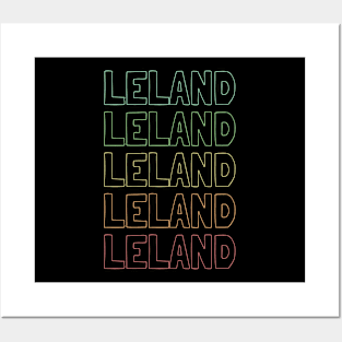 Leland Name Pattern Posters and Art